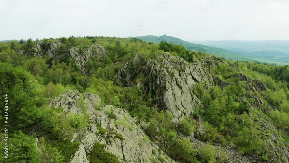 Ural Mountains, Irendyk ridge. Aerial view. Ural Mountains, Irendyk ridge. Aerial view.