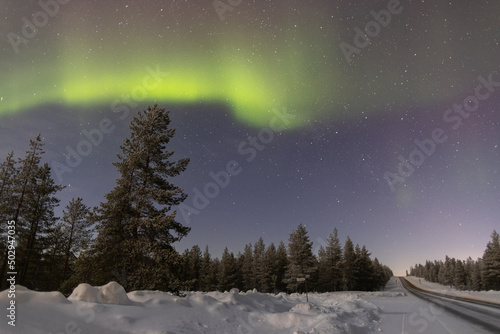 Aurora borealis in Lapland, Finland. © victormro