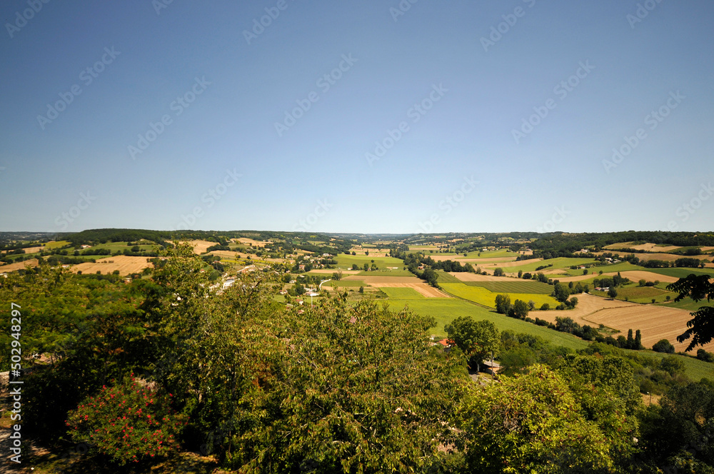 Paysage champs et prairies