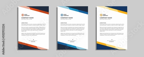 modern corporate letterhead template design