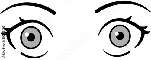 Colorful boho eyes collection isolated on white, modern design, Cartoon woman eyes and eyebrows with lashes. Isolated vector illustration. Can be used for T-shirt print, poster and cards. cartoon eye 