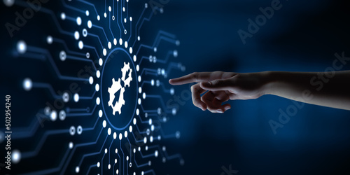 Papier peint Integration data system technology concept