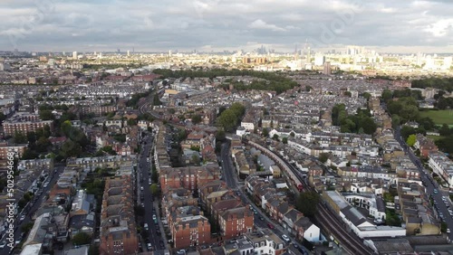 Wallpaper Mural Drone view of the cityscape from a bird's eye view. Torontodigital.ca