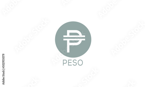 PHILIPPINE banking currency symbol, peso vector icon