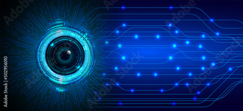 eye cyber circuit future technology concept background