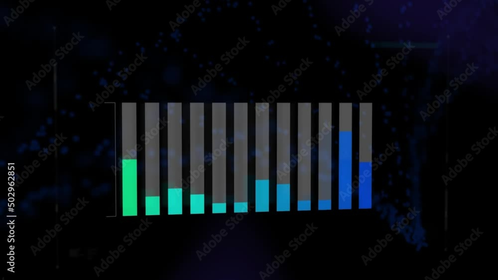 Animation of financial data processing and statistics Animation of financial data processing and statistics