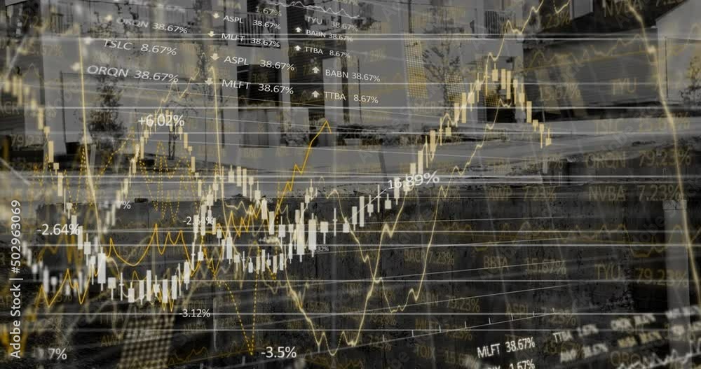 Animation of warehouse, financial data processing and statistics Animation of warehouse, financial data processing and statistics