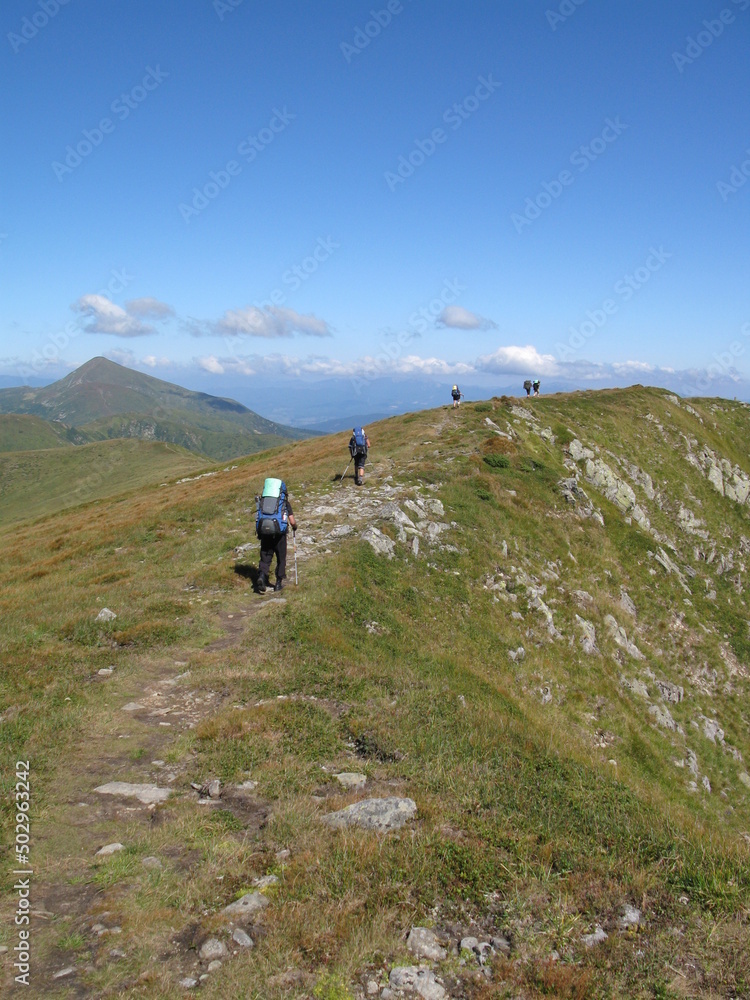 hiking in the Carpathian Mountains
