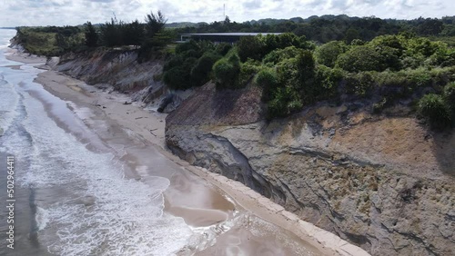 Miri, Sarawak Malaysia - May 2, 2022: The Landmark and Tourist Attraction areas of the of Miri City, with its famous beaches, rivers, city and scenic surroundings
