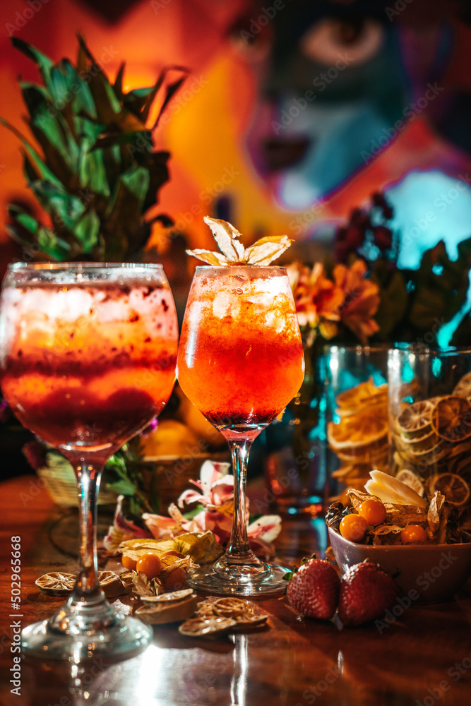 Cocktails floreados