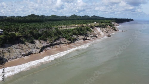 Miri, Sarawak Malaysia - May 2, 2022: The Landmark and Tourist Attraction areas of the of Miri City, with its famous beaches, rivers, city and scenic surroundings
