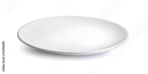 white ceramic plate isolated on white background