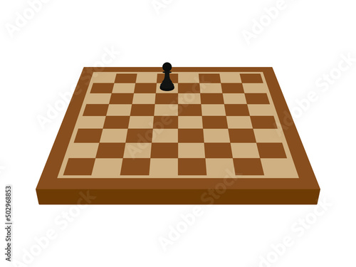 One pawn on a chessboard