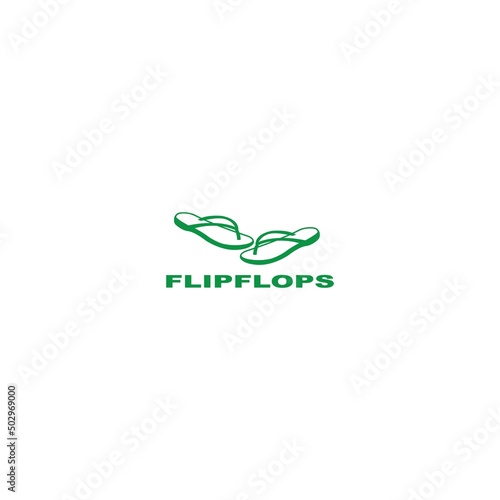 simple slipper logo vector icon illustration