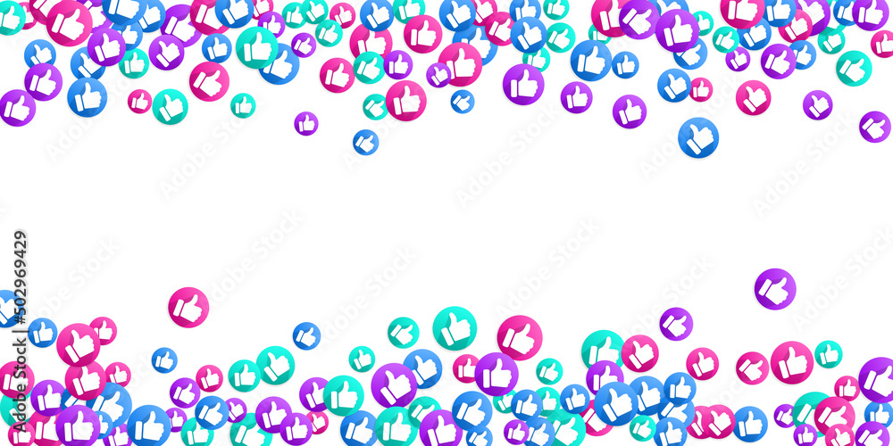 Thumbs up isolated vector like social media sign symbols.