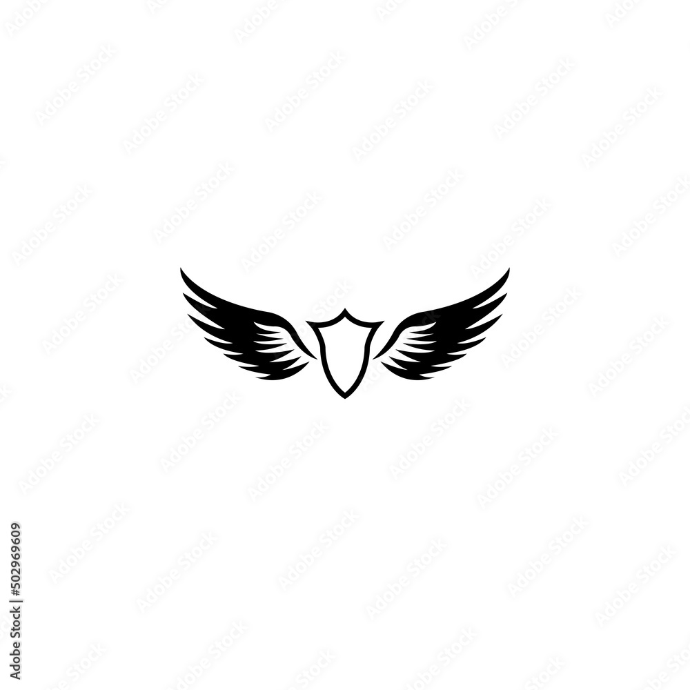 Fototapeta premium wing logo template vector icon illustration