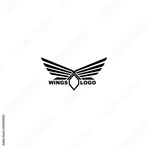 wing logo template vector icon illustration