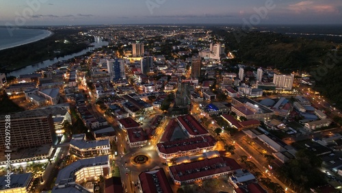 Miri  Sarawak Malaysia - May 2  2022  The Landmark and Tourist Attraction areas of the of Miri City  with its famous beaches  rivers  city and scenic surroundings