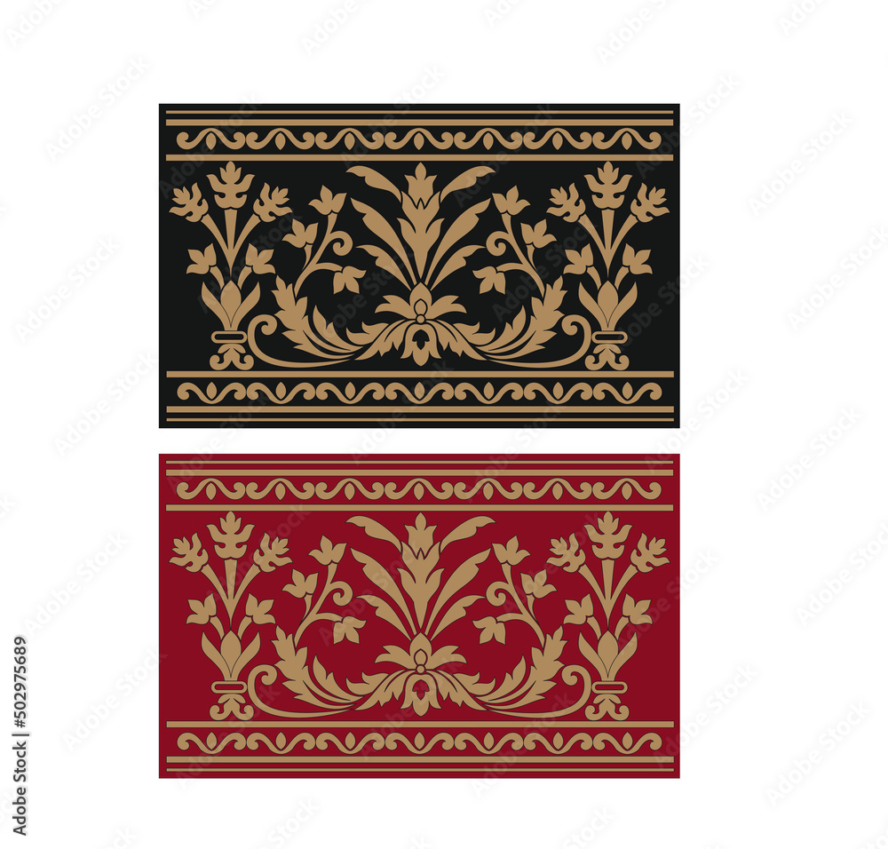 Obraz premium GOLD EMBROIDERY FOR LITURGICAL CLOTHES AND SACRED CEREMONIES. SACRED CATHOLIC SYMBOLS IN ANCIENT STYLE WITH GOLDEN DECORATIONS