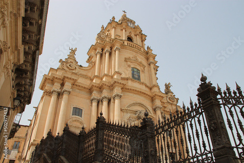 baroque cathedral (st george duomo) in ragusa in sicily (italy)