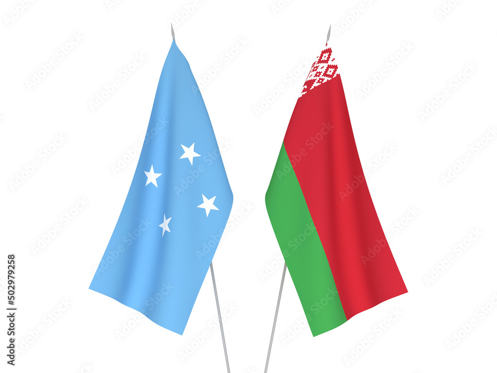 Belarus and Federated States of Micronesia flags Belarus and Federated States of Micronesia flags