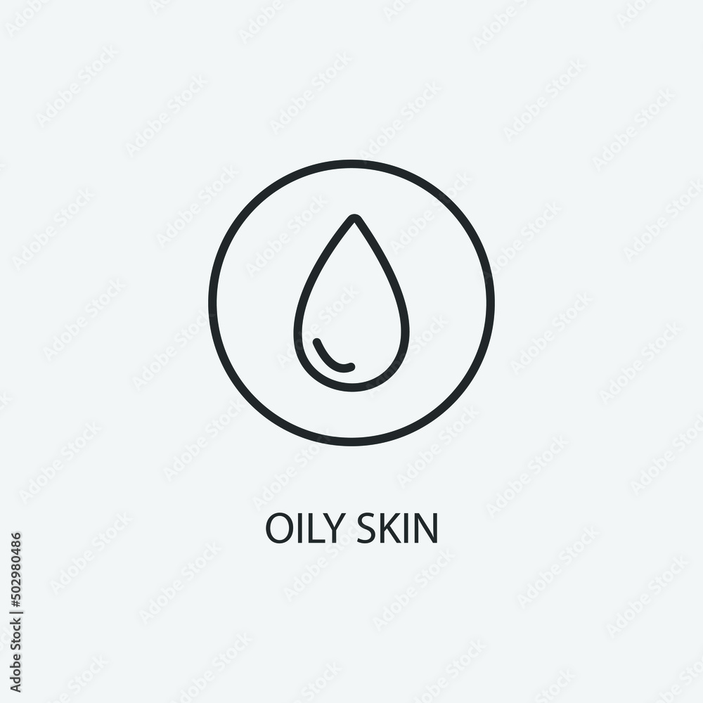 Oily_skin vector icon illustration sign Oily_skin vector icon illustration sign