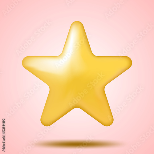 Yellow stars glossy colors. Achievements for games. Customer rating feedback concept from client about employee of website concept. mobile applications icon. Vector illustration