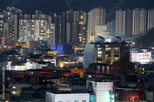 Night View of Anyang, Gyeonggi-do, Korea photo