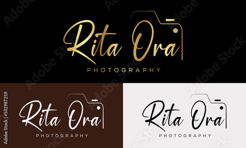 Camera photography logo icon vector template
