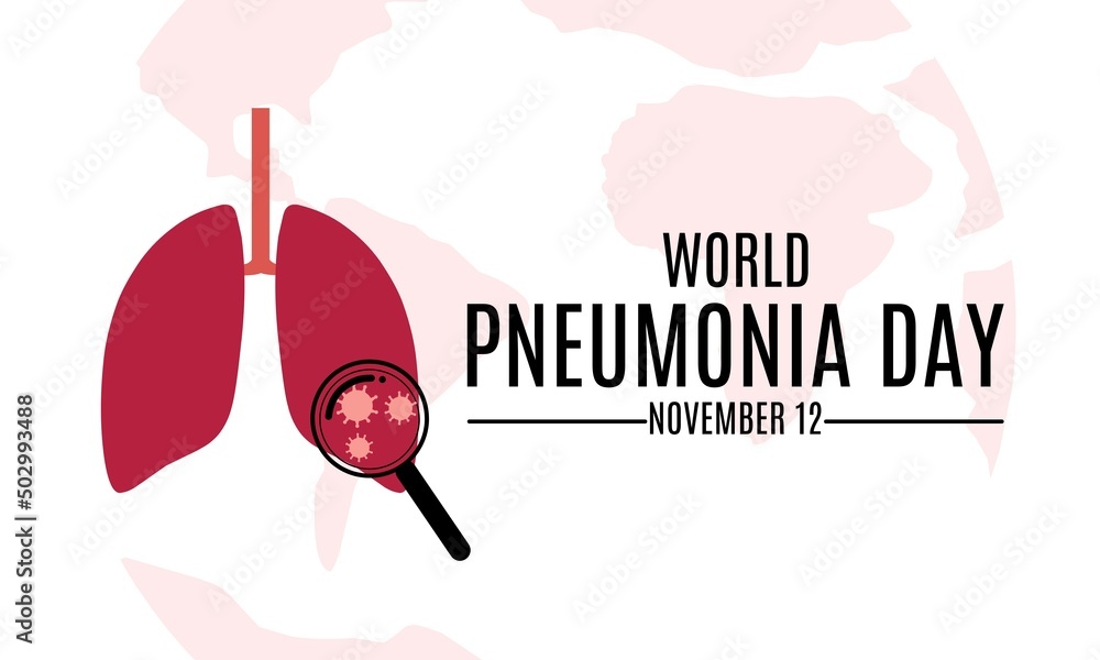 illustration of lung infected with bacteria. suitable for pneumonia day or world lung disease day illustration of lung infected with bacteria. suitable for pneumonia day or world lung disease day