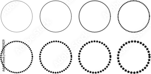 Stars circle icon. stars in circle design for diagrams. infographics chart icon. Star-Banner Icon. star in the circle isolated on white background