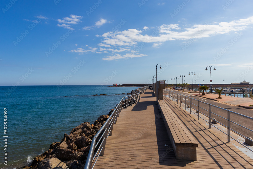 Walking sea port in Adra
