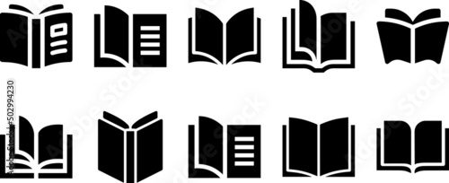 book icons set. Vector book icons set. book silhouette icon set. Black and white book icons set. book sign collection. Simple book symbol