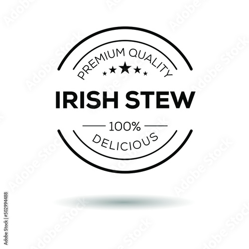 Creative (Irish stew) logo, Irish stew sticker, vector illustration.