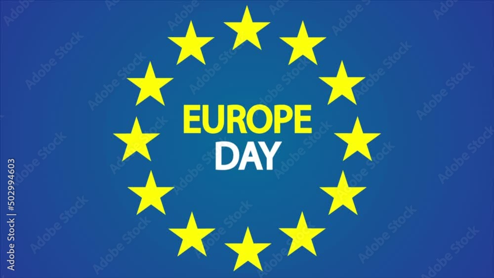 Europe day eu flag, art video illustration. Europe day eu flag, art video illustration.