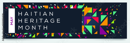 Haitian Heritage Month, held on May.