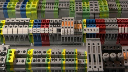 Wallpaper Mural Quick connect and release terminal connector close-up. Terminal connectors for modern machine industry. Torontodigital.ca