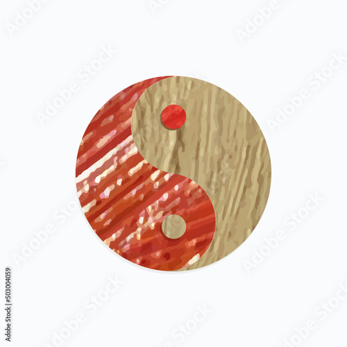 yin yang symbol vector background illustration
