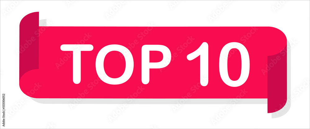 Top 10. List of the top ten. Ribbon winner award text title. Stock Vector illustration. Top 10. List of the top ten. Ribbon winner award text title. Stock Vector illustration.