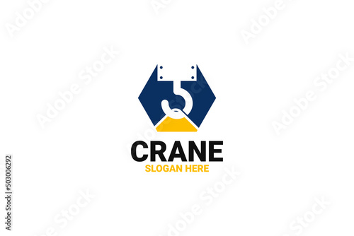 Lifting crane hook simple modern logo design vector illustration creative