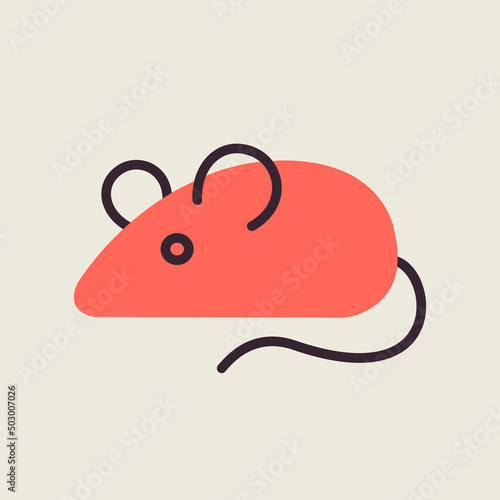Field mouse vector isolated icon