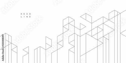 Abstract geometric technological background. Vector creative design.