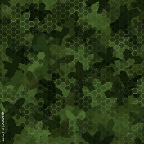 Texture military camouflage seamless pattern. Abstract modern camo ornament