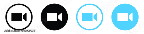 video camera icon for streaming , facetime icons video call symbol