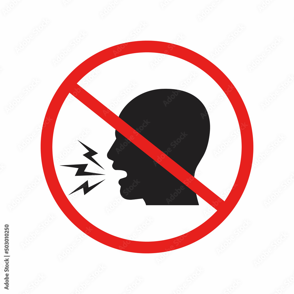 Vector illustration of do not shout sign. Vector illustration of do not shout sign.