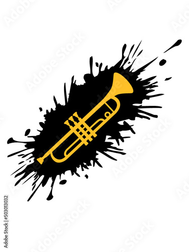 Farbklecks Trompete Musik 
