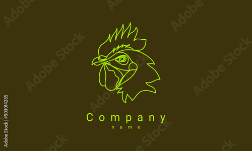 the chicken logo is good for use in the food  livestock  snack industry