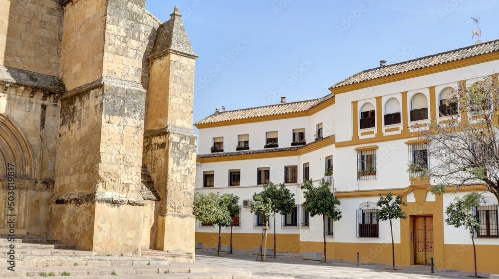 dans les rues de Cordoue et dans les maisons avec cour intérieure et patio typiquement andalouse et patios, Andalousie Espagne