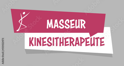 Logo masseur kinésithérapeute.