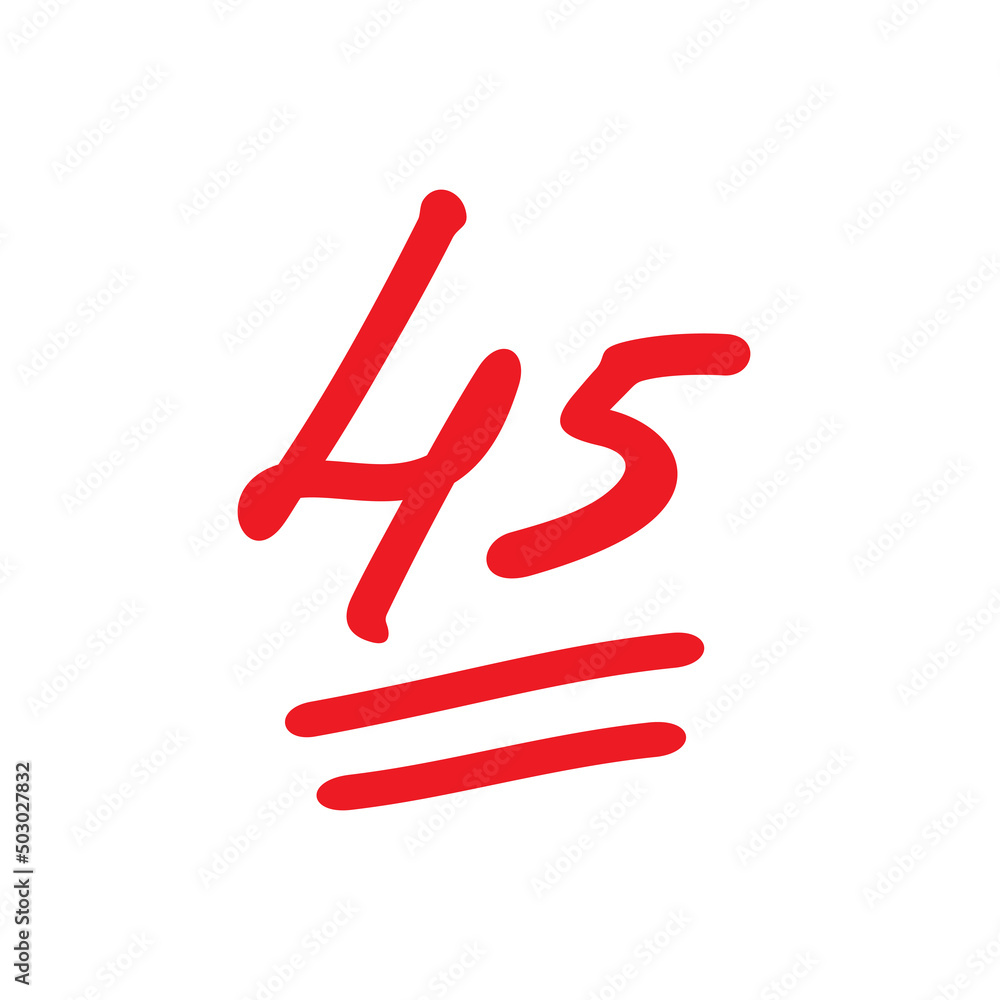 Forty five points illustration, 45 points final exam score Forty five points illustration, 45 points final exam score
